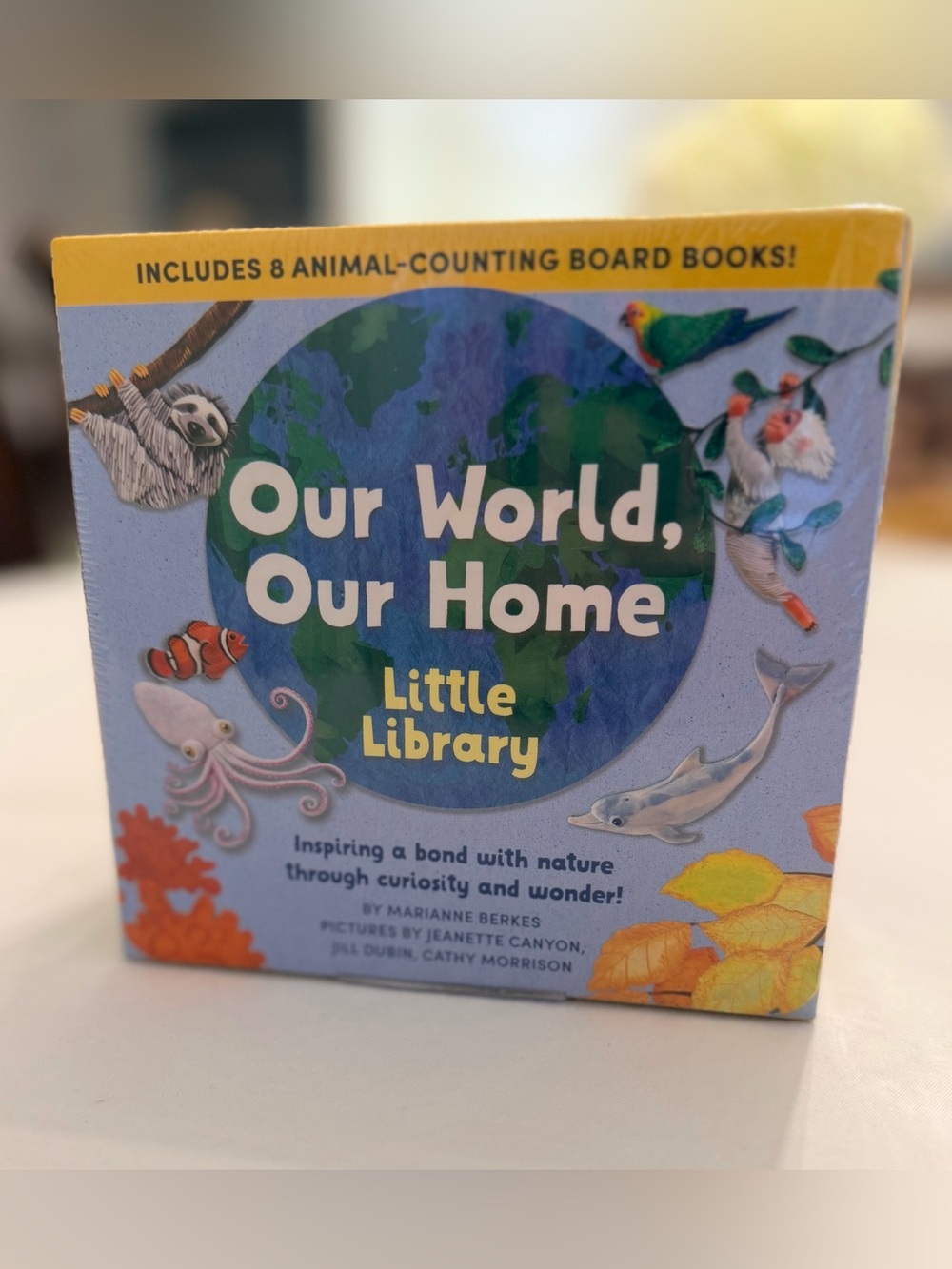 Little Library Our World, Our Home - Childrenโs Board Book Set, New in Box!